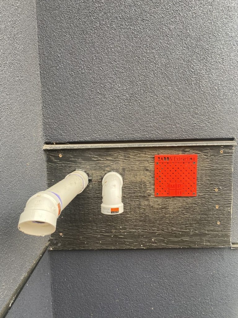 Custom 3D printed radon mitigation system